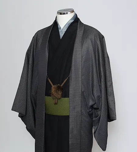 京都観光用着物レンタル専門店京あるきのメンズ着物プランのお着物一例