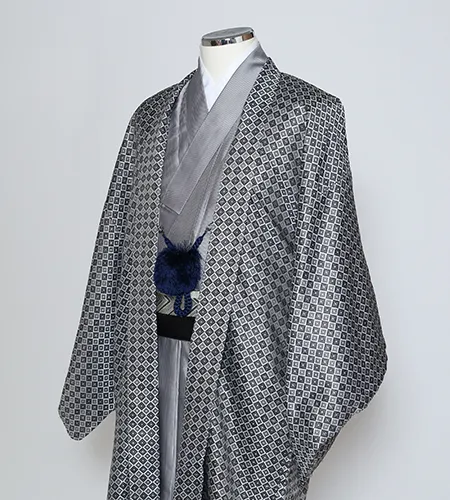 京都観光用着物レンタル専門店京あるきのメンズ着物プランのお着物一例