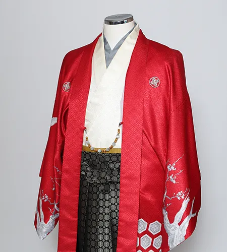 京都観光用着物レンタル専門店京あるきの男性袴プランのお着物一例