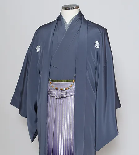 京都観光用着物レンタル専門店京あるきの男性袴プランのお着物一例