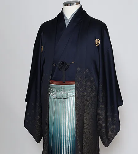 京都観光用着物レンタル専門店京あるきの男性袴プランのお着物一例